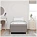 Letto a molle con materasso Taupe e bianco 90 x 200 cm Tessuto - Foto miniatura 5