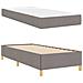 Letto a molle con materasso Taupe e bianco 90 x 200 cm Tessuto - Foto miniatura 6