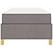 Letto a molle con materasso Taupe e bianco 90 x 200 cm Tessuto - Foto miniatura 7