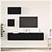 Set mobile TV 4 pcs Rovere nero 80 x 30 x 30 cm - Foto miniatura 2
