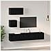 Set mobile TV 4 pcs Rovere nero 80 x 30 x 30 cm - Foto miniatura 4