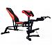 LS3050 Panca di allenamento con peso regolabile Schienale regolabile Sedile regolabile Gym Nero, Rosso - Foto miniatura 4