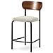 Set Di 2 Sgabelli Da Bar Scandinavi Olivia In Velluto A Coste Beige - Foto miniatura 4