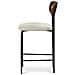 Set Di 2 Sgabelli Da Bar Scandinavi Olivia In Velluto A Coste Beige - Foto miniatura 6