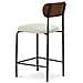 Set Di 2 Sgabelli Da Bar Scandinavi Olivia In Velluto A Coste Beige - Foto miniatura 7