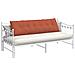 Cuscino per Schiena Rosso Arancio 180 x 50 cm Tessuto in Cords - Foto miniatura 3
