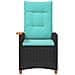 Poltrona reclinabile con tavolino 62 x 64 x 112 cm polyrattan - Foto miniatura 2