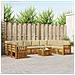 Set divani 11 pcs Naturale e Beige Legno di Acacia Massello - Foto miniatura 2