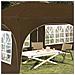 Tenda per feste a pop-up 575 x 288 x 245 cm Tortora - Foto miniatura 3