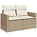 Set di divani 7 pcs Beige e Bianco Crema - Foto miniatura 2