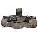Set di divani 6 pz Grigio e Blu Navy Rattan sintetico e Acciaio - Foto miniatura 3