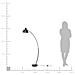 Lampada Da Pavimento In Metallo Color Nero 155 Cm Dintel - Foto miniatura 18
