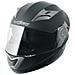 Casco Modulare Apribile Moto Touring Sport Visiera Parasole Nero Opaco M - Foto miniatura 5