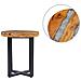 Tavolino Da Caffè 40x45 Cm Legno Massello Teak E Poliresina - Foto miniatura 1