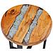 Tavolino Da Caffè 40x45 Cm Legno Massello Teak E Poliresina - Foto miniatura 4