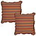 Buntel Federe Striped Printed Kaki Cotone Cuscino Cover Coppia - Foto miniatura 1