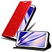 Custodia Compatibile Con Bq Aquaris C In Rosso Mela - Coperchio Protettiva Con Chiusura Magnetica, Funzione Stand E Tasca Per Le Carte - Foto miniatura 1