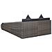 Tavolo da Balcone Grigio 60x60x40 cm in Polyrattan - Foto miniatura 5