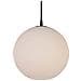 Belid Capo - Lampadario A Soffitto 1 Luce Globo Struttura Nera, Attacco E27 - Foto miniatura 1