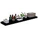 Scaffali A Parete 4 Pz Nero Lucido 120x23,5x3,8 Cm In Mdf - Foto miniatura 3