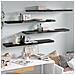 Scaffali A Parete 4 Pz Nero Lucido 120x23,5x3,8 Cm In Mdf - Foto miniatura 1