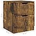 Comodini 2 pz Rovere Fumo 40x40x50 cm in Legno Multistrato - Foto miniatura 7