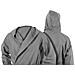 Accappatoio Con Cappuccio In Microfibra Adulto Unisex In Tinta Unita Vari Colori Xl Grigio - Foto miniatura 3