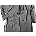 Accappatoio Con Cappuccio In Microfibra Adulto Unisex In Tinta Unita Vari Colori Xl Grigio - Foto miniatura 5