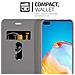 Custodia Compatibile Con Huawei P40 In Grigio Nero - Coperchio Protettiva Con Chiusura Magnetica, Funzione Stand E Tasca Per Le Carte - Foto miniatura 4