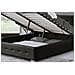 Newington Struttura Letto Imbottita Nera Con Contenitore 160x200 Cm - Foto miniatura 3
