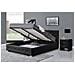 Newington Struttura Letto Imbottita Nera Con Contenitore 160x200 Cm - Foto miniatura 5