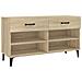 Scarpiera Rovere Sonoma 102x35x55 Cm In Legno Multistrato - Foto miniatura 2
