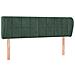 Testiera Ad Orecchio Verde Scuro 147x23x78/88 Cm In Velluto - Foto miniatura 2
