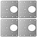 Piastra Di Riparazione Per Cerniere Per Mobili 9x9 Cm In Acciaio Inox 4-pack - Foto miniatura 5