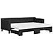Divano Letto Estraibile Con Materassi Nero 80x200 Cm Tessuto - Foto miniatura 1
