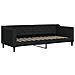 Divano Letto Estraibile Con Materassi Nero 80x200 Cm Tessuto - Foto miniatura 6