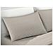 Completo Lenzuola Letto Camera In 100% Cotone Made Italy Vari Disegni Rp 1 Piazza Bastoncino Beige - Foto miniatura 3