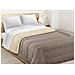 Trapunta Piumone Letto Invernale Imbottita 300gr Microfibra Double Face Bicolor 1 Piazza Tortora-avorio - Foto miniatura 1