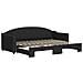 Divano Letto Con Letto Estraibile Nero 80x200 Tessuto - Foto miniatura 2