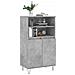 Credenza Grigio Cemento 60x36x110 Cm In Legno Multistrato - Foto miniatura 3