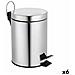 Secchio Della Spazzatura A Pedale Confortime Argentato 3 L (6 Unità) - Foto miniatura 1