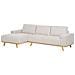 Divano Angolare 3 Posti Nora Tessuto Beige Lato Destro - Foto miniatura 3