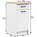 Mobile cucina modulare con piano di lavoro OLIWIA, 1 anta e 1 cassetto, 50x46x85 cm, Colore Bianco - Foto miniatura 4