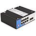 Switch industriale Gigabit Ethernet 8 porte RJ45 2 porte SFP per guida DIN - Foto miniatura 1