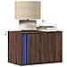 Comodini A Parete Con Luci Led 2 Pz Rovere Marrone - Foto miniatura 1