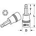 Werkzeuge-maschinen Gmbh 3/8"" Bit-stecknuss Innensechskant Mit Kugelkopf, 5,5 Mm (917.2413) - Foto miniatura 1