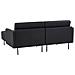 Divano Angolare 2 Posti Breda Tessuto Nero Lato Sinistro - Foto miniatura 4