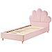 Letto Per Bambini Conchiglia Velluto Neulise 90 X 200 Cm Rosa - Foto miniatura 3