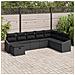 Set da Divano da Giardino 8 Pezzi con Cuscini Nero Polyrattan - Foto miniatura 2