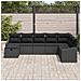 Set da Divano da Giardino 8 Pezzi con Cuscini Nero Polyrattan - Foto miniatura 3
